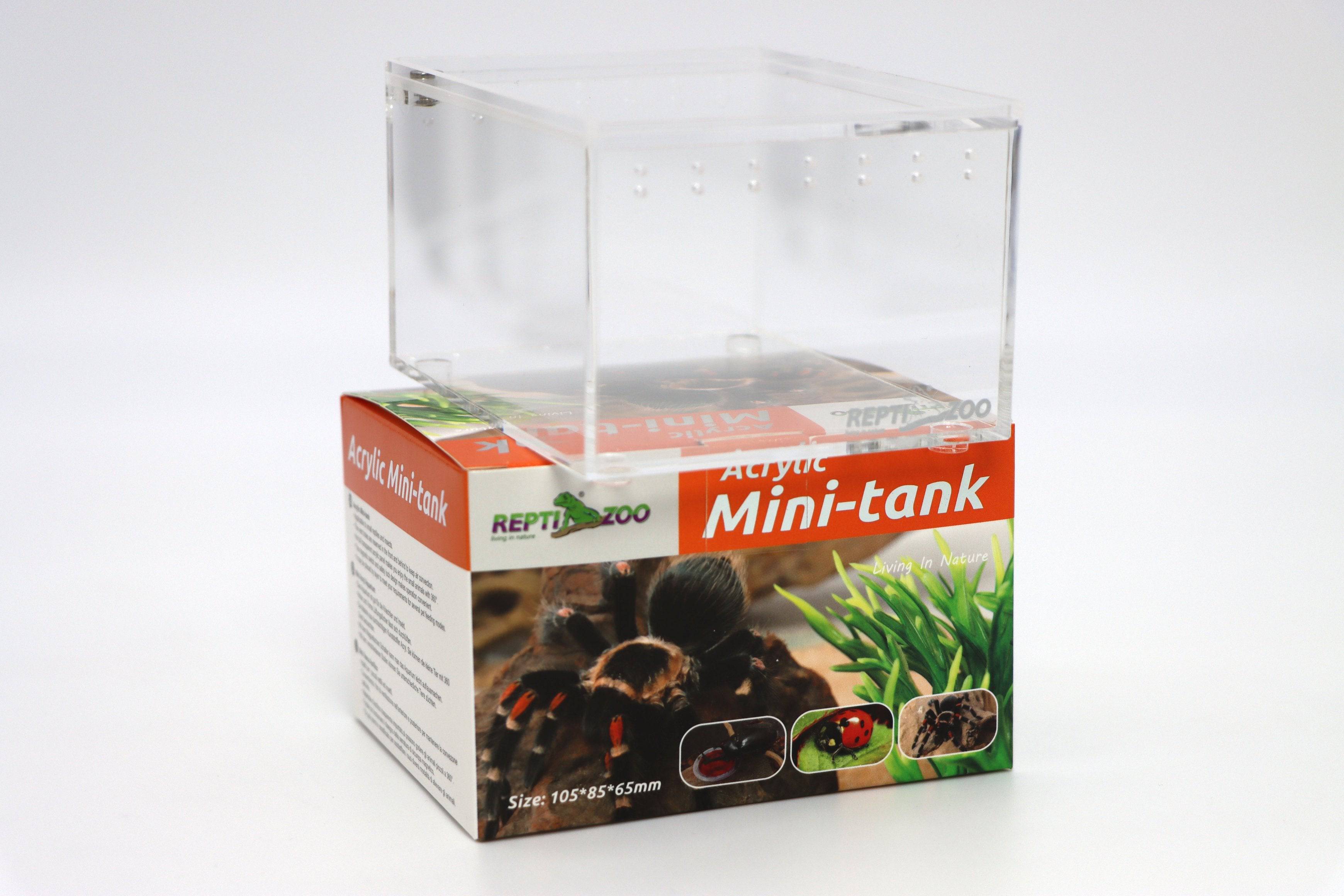 REPTIZOO - Crystal Acrylic MINI-TANK - 4” x 3-1/2” x 2-1/2” (ACR17) - Reptile Deli Inc.