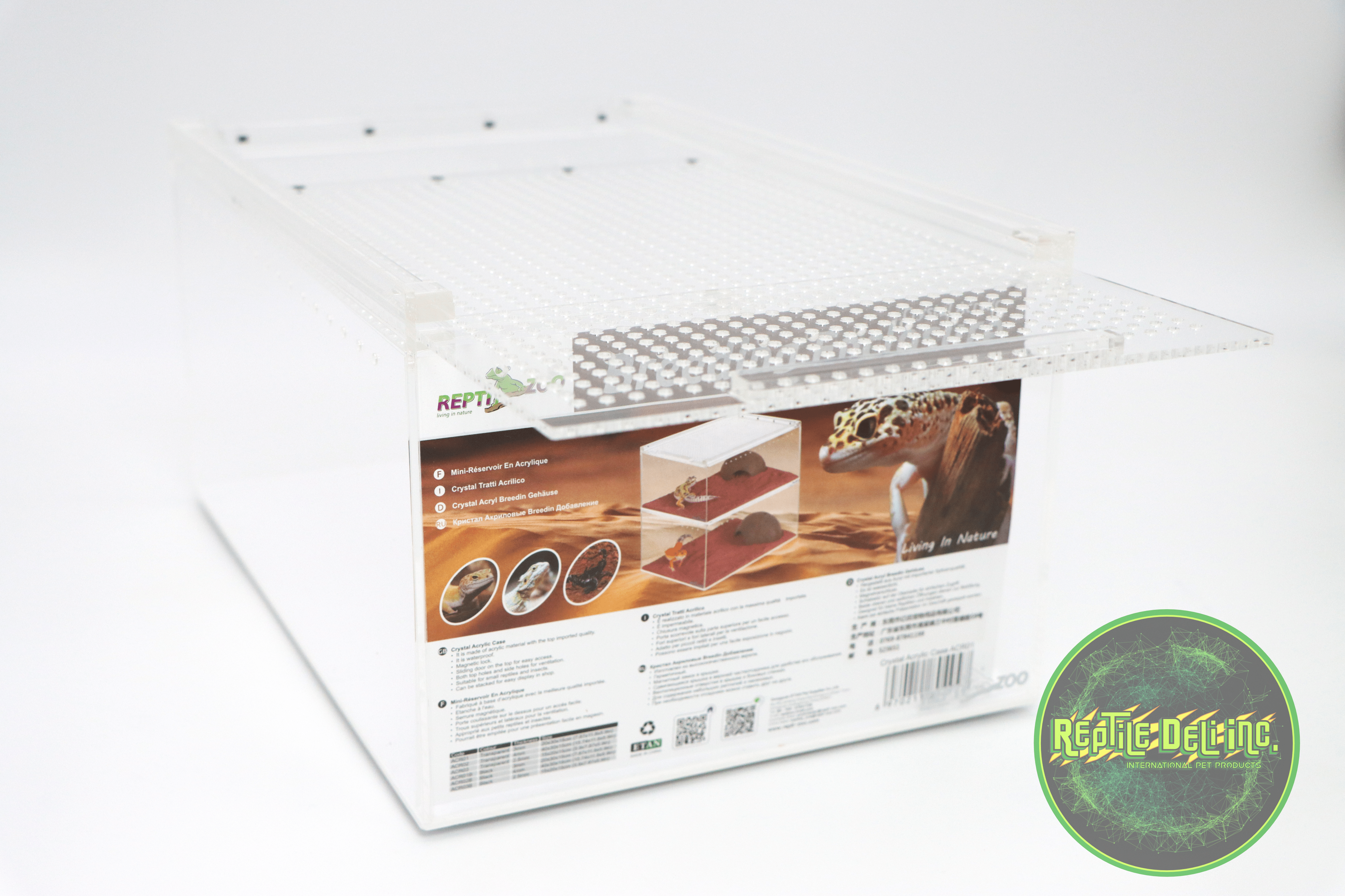 REPTIZOO - Acrylic Case - White - 12” x 8” x 6” (ACR01) - Reptile Deli Inc.