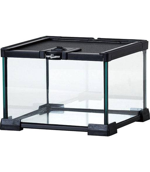 REPTIZOO - Mini Terrarium - Black - 8-1/2” x 8-1/2” x 6” (AK01B) - Reptile Deli Inc.