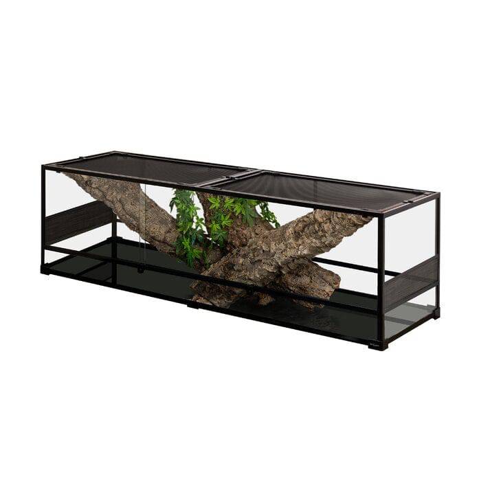 REPTIZOO -RK0230-72”X24”X24”-Knock Down-Reptile Glass Terrarium - Sliding Doors - Reptile Deli Inc.